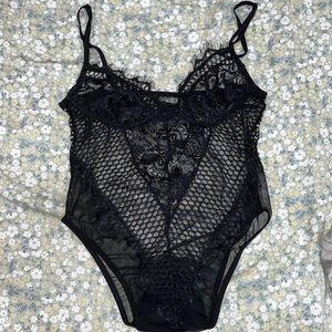 Black lace bodysuit